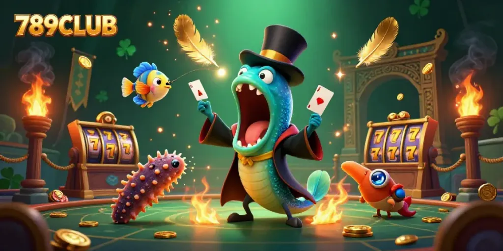 Catch thrilling card tricks at 789CLUB with a magical underwater scene featuring vibrant casino elements.