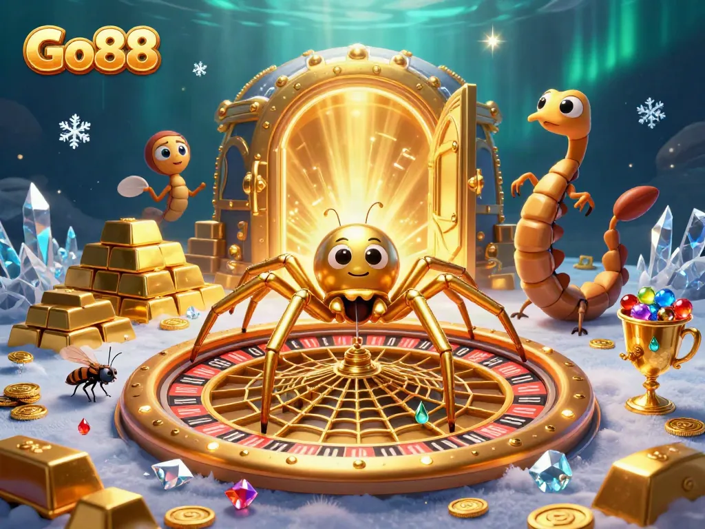 Experience the thrill of Go88 with a striking roulette-themed 3D illustration capturing the excitement of betting.