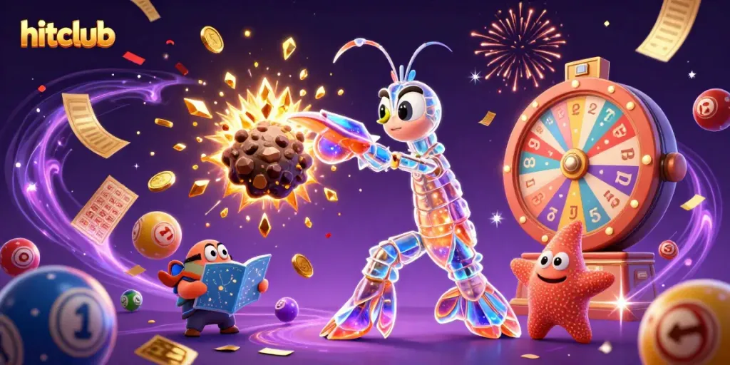 Experience the excitement at Hitclub with a vibrant gaming scene full of dynamic lottery elements.