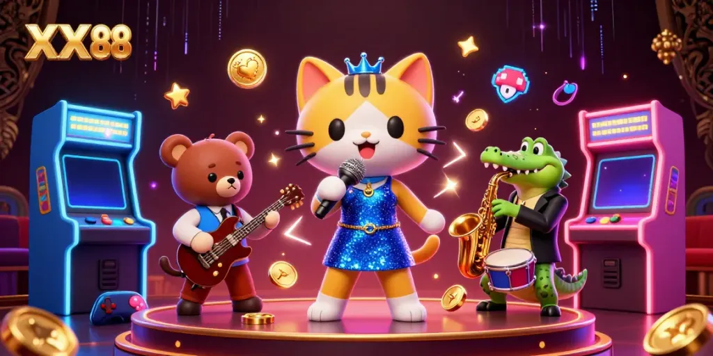 Experience thrilling gameplay at XX 88 with lively characters and vibrant casino elements
