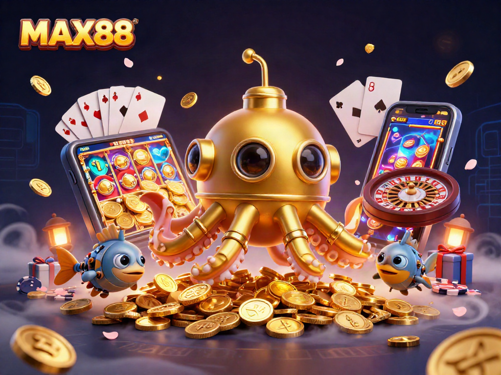 Experience thrilling wins at MAX88 with a vibrant 3D casino adventure full of action.