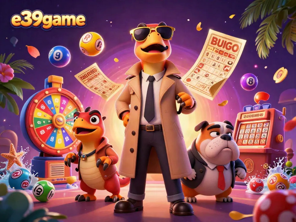 Experience the thrilling excitement of e39game with cartoon raptors sneaking into a casino.