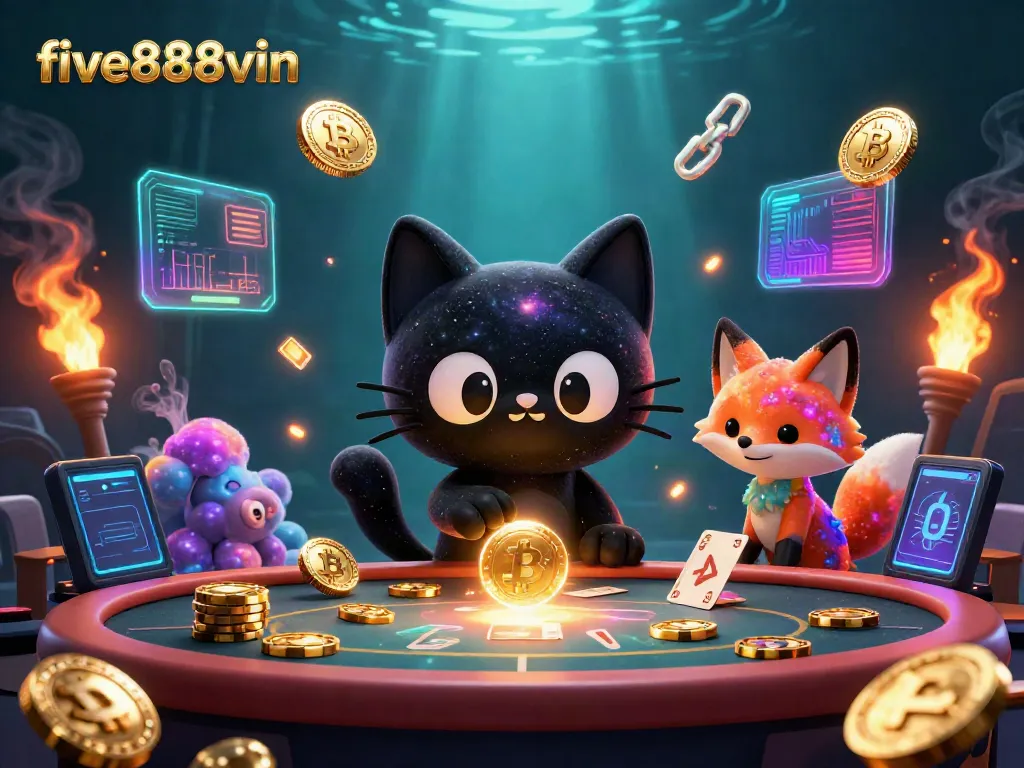 Engage with the cosmic casino vibes of five888vin, where the black hole cat pulls in golden winnings.