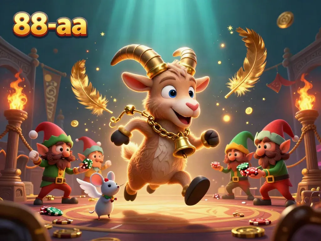 Experience the fun at the 88-aa casino, where Krampus, an angel mouse, and elf gremlins bring holiday cheer!