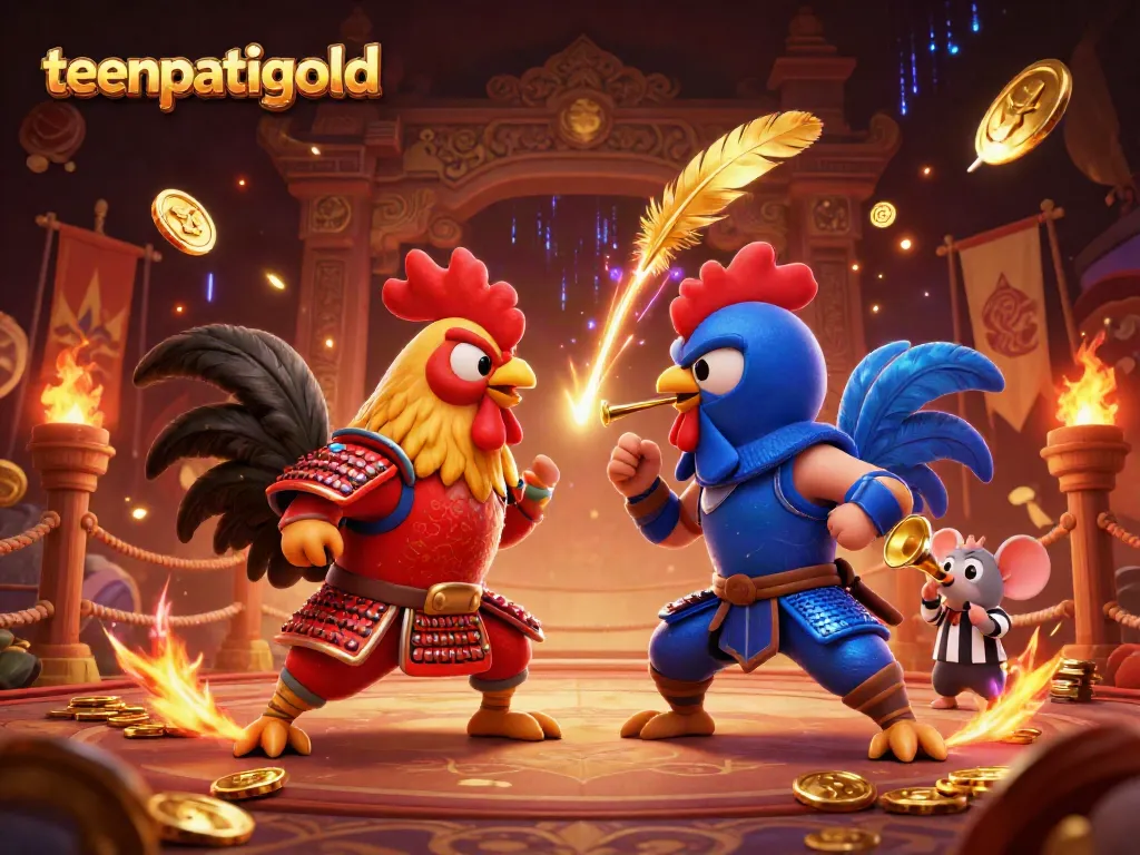 Win big with the thrilling teenpatiigold game featuring epic rooster battles and vibrant casino elements!