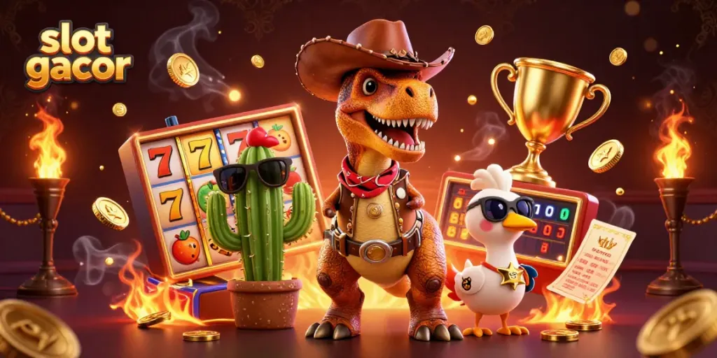 Experience exciting gameplay with slot gacor elements featuring dynamic jackpot counters and fruit symbols.