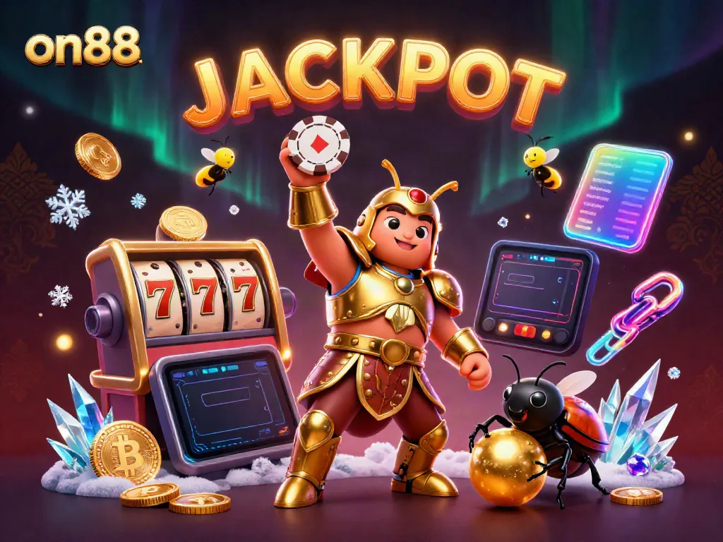 Engage with on88 by experiencing thrilling jackpot spins with vibrant slot games and crypto elements.