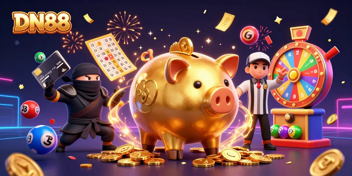 Engage with DN88's thrilling gaming experience featuring dynamic action with characters and vibrant casino elements.