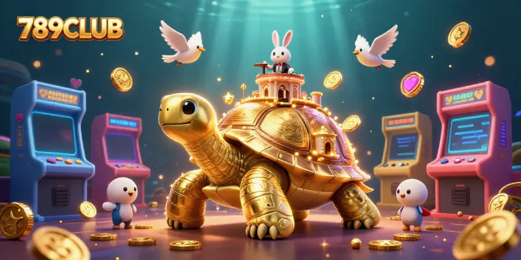 Experience action-packed gameplay with 789CLUB at the vibrant casino palace on a tortoise.