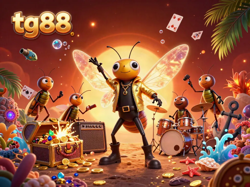 Experience thrilling gameplay at tg88 with vibrant 3D casino characters and captivating treasures.