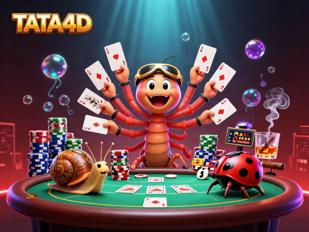 Play thrilling poker at TATA4D with a lively 3D dealer showcasing cards and gameplay excitement.