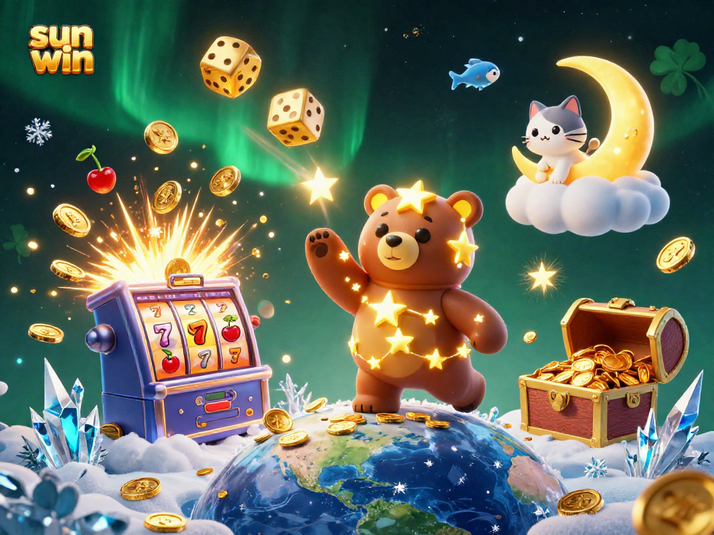 Engage in the sun win experience with our dazzling 3D casino scene featuring captivating characters and jackpot excitement.