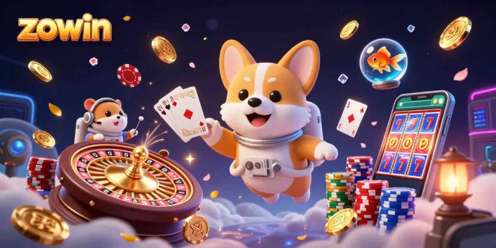 Zowin offers a vibrant casino experience with interactive elements, showcasing dynamic gaming excitement.