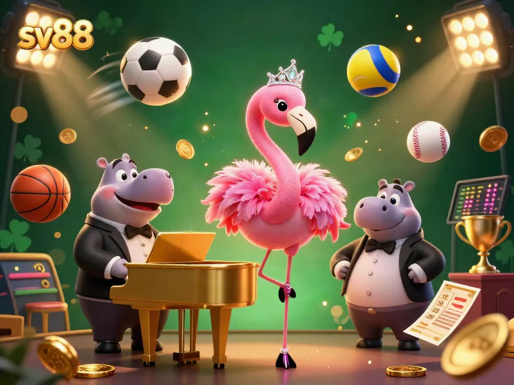 Experience thrilling gaming at sv88 with vibrant 3D scenes of lively characters and dynamic sports elements.